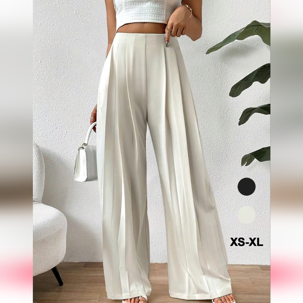 UUE Wide Leg, High Waisted White Pants